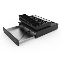 Système POS 5 Bill 5 Coin Metal Cash Register Cash Drawer avec fente de câble cachée