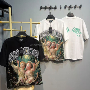 New Arrival MIXED EMOTION Top Quality Heavyweight 100% Cotton Tee <b>Shirt</b> Streetwear Graphic Printed Oversized <b>Shirts</b> for <b>Men</b> - Product Image 1