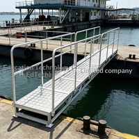Échelle d'embarquement en alliage d'aluminium sur mesure, passerelle de bateau, rampe de quai, plancher de barge pour embarquement/désembarquement sur le rivage