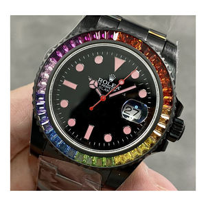 นาฬิกาข้อมือผู้ชายระบบออโตเมติกหรูหรา ตัวเรือนเหล็ก โลโก้สั่งทำพิเศษ ขนาด 40 มม. ขอบหน้าปัดประดับเพชร กลไก 3135 หน้าปัดขนาด 41 มม. พร้อมฟังก์ชั่นสำรองพลังงาน - Product Image 1