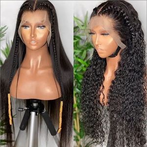 Parrucca Vietnamita Glueless in <span class=keywords><strong>Capelli</strong></span> Umani Double Drawn Pronta da Indossare con Baby Hair <span class=keywords><strong>e</strong></span> Pizzo Trasparente 5X5 13X4 13X6 Lace Front - Product Image 2