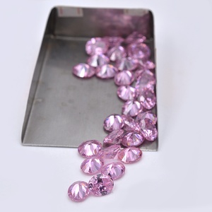 Pedras de zircônia cúbica, pedras de aniversário, cor rosa oval, brilhante, pedras de zircônia - Product Image 1