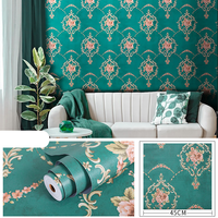 Papier peint autocollant en PVC 3D à motifs floraux européens vintage, multi-motifs, imperméable, design pelable et repositionnable pour hôtel et usage domestique