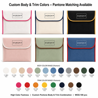 Pochette en coton sergé personnalisée avec logo imprimé, étui portable pour ordinateur portable, housse de protection, sac de rangement anti-poussière en tissu pour ordinateur