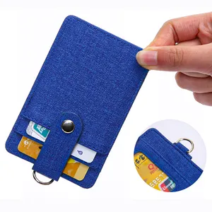 Cordón magnético de cuero PU para tarjetas, soporte de tarjetas de crédito, personalizado, nuevo, bajo