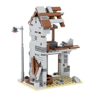MOC5060 Battlefirld Ruins, 242 Piezas, Serie de Ladrillos, Modelo de Arquitectura de <span class=keywords><strong>Casa</strong></span> Dañada, Bloques de Construcción para Ensamblar, Juguetes para Niños - Product Image 4