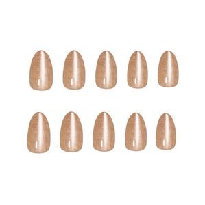 Poudre scintillante œil de chat dorée, vernis à <span class=keywords><strong>ongles</strong></span> glamour haut de gamme, <span class=keywords><strong>ongles</strong></span> adhésifs réutilisables, <span class=keywords><strong>ongles</strong></span> pressés en amande, <span class=keywords><strong>faux</strong></span> <span class=keywords><strong>ongles</strong></span> en gros - Product Image 6