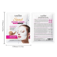 Masque Visage Coréen Hydratant et Éclaircissant au Collagène d'Escargot et Niacinamide SADOER – Prix de Gros OEM pour Peaux Sèches Lumineuses