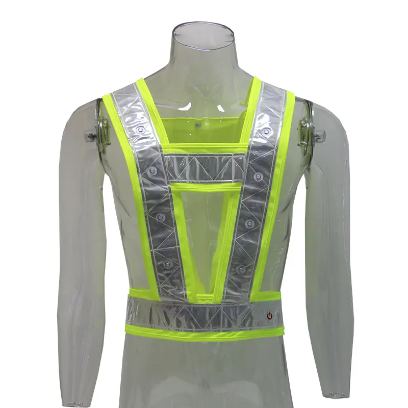 Unisex motorcycle bike night cycling led flashing reflective safety vest at a lower price