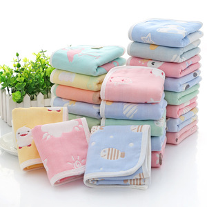 Toalla infantil Carlota de 25x50cm, gasa de seis capas de algodón puro jacquard para bebés y niños pequeños - Product Image 2