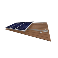 Structure de montage en aluminium pour panneaux solaires photovoltaïques sur toits résidentiels en tuiles d'asphalte, recommandée par les installateurs solaires, accessoires photovoltaïques.