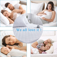 Surmatelas Rafraîchissant et Respirant Moelleux et Doux, Protège-Matelas Lavable Silencieux et Imperméable