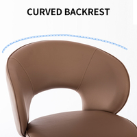 Chaise de ferme moderne à dossier incurvé ergonomique de qualité supérieure Chaise de table à manger de café Chaise d'appoint de salle à manger