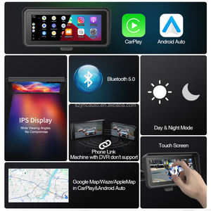 IPX7กันน้ำที่ถอดออกได้ระบบนำทางรถจักรยานยนต์ที่ถอดออกได้อย่างรวดเร็ววงเล็บ6.86นิ้ว CarPlay IPS หน้าจอสัมผัสความสว่าง800nit - Product Image 5