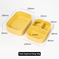 Boîte à bento en silicone, combinaison multi-couches, conteneur de stockage alimentaire portable, boîte à lunch compatible micro-ondes/combinaison multi-tailles