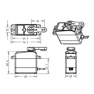 Servo Digital Dsservo <span class=keywords><strong>DS3218</strong></span> <span class=keywords><strong>PRO</strong></span> de 20KG con Engranajes de Acero Inoxidable, Alta Velocidad, Resistente al Agua IP66, Alto Torque para Autos RC 1/8 1/10 - Product Image 5