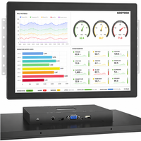 7' 10.1' 13.3' 15.6' 21.5' Monitor Layar Sentuh Kapasitif Industri Layar LCD 16:9 untuk VGA USB 10 Titik Sentuh Baru