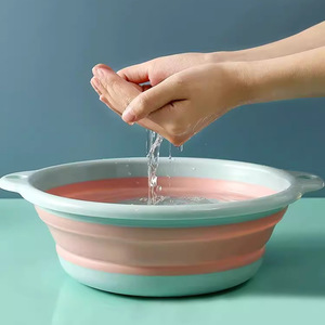 Bañera plegable redonda de silicona, lavabo infantil, lavabo doméstico engrosado, lavabo para lavar verduras - Product Image 2