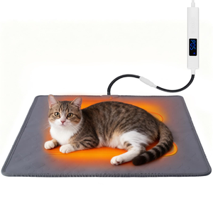 Pet Heating Pad 10 Adjustable Temperature Dog Cat Heating Pad with Timer Waterproof Indoor Silicone Electric Pet Heat <b>Mats</b> - Product Image 1