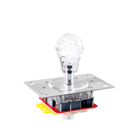 LED-Farbiger Metall-Joystick Kristallkugel mit Clip für Münzspielautomaten 1 Jahr Garantie Englisch