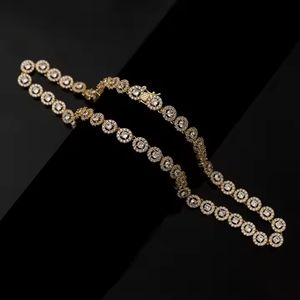 Collar de Cadena Estilo Tenis con Diamantes de Moissanita Brillantes, Piedras de Corte Redondo, Joyería de Lujo, Apto para Hombres y Mujeres, Estilo Moderno - Product Image 4