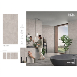 Vistaar Rustic Grey Porcelain Tiles 600x1200mm Anti Slip Surface for Villa Outdoor Flooring Projects - Product Image 5