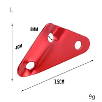 Tendeur de corde de tente en alliage d'aluminium léger et étanche à 3 trous, boucle anti-vent triangulaire, pour camping, randonnée et tout usage