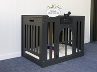 Nouveau design de caisse pour chien faite à la main nid de chat maison pour animaux de compagnie chenil pour chiot avec porte petite boîte en carton en bois avec logo personnalisé stockage en Europe