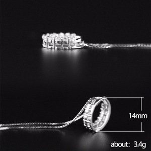 Collar Minimalista con Colgante de Círculo Hueco para Mujer, Cadena Corta para Clavícula, Joyería de Moda - Product Image 3