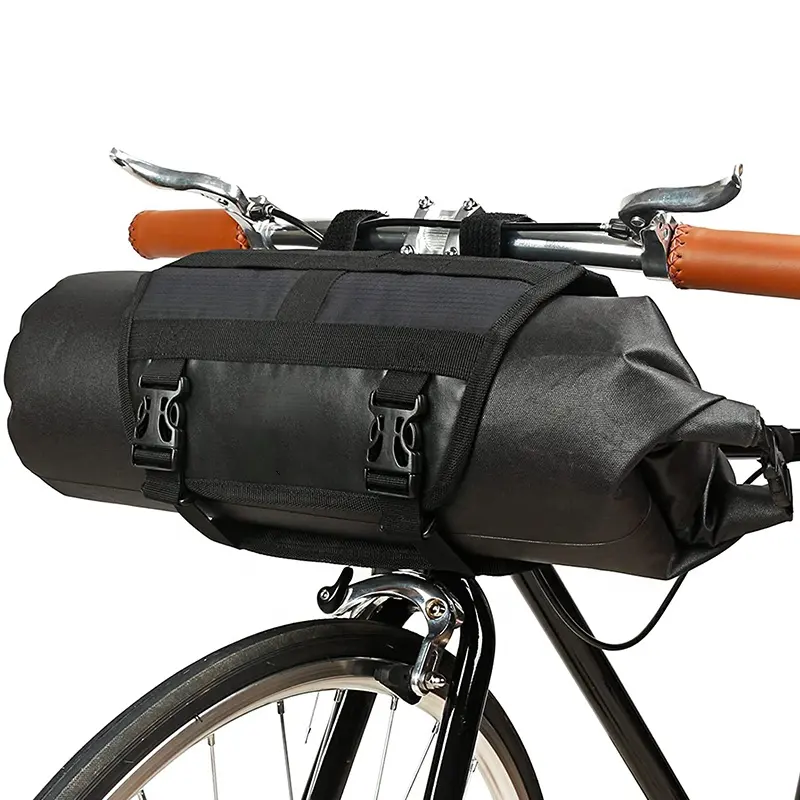 Newest fahrrad lenkertasche bicycle handlebar bag waterproof 12l roll bag bike front bag for bikepacking