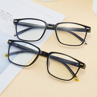 Lunettes de lecture anti-lumière bleue noires prêtes à être expédiées en 2024, forme carrée
