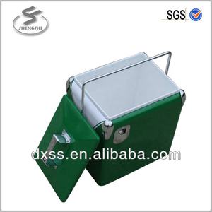 กล่องโลหะทำความเย็นพกพา,กล่องโลหะขนาดเล็กแนวย้อนยุคสำหรับกิจกรรมกลางแจ้งกล่องน้ำแข็ง - Product Image 2