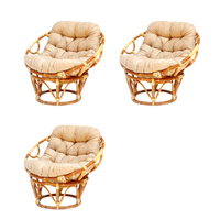 Silla Papasan Ray Rock para Jardín, Conjuntos de Muebles de Exterior Modernos de Ratán Ecológico, Silla de Descanso para Uso en Hoteles, Origen Indonesia