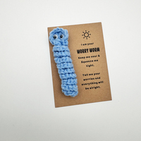 Cadeau de ver d'inquiétude créatif Support émotionnel Animal fait à la main Crochet Doll Cozy & Cute Handcrafted Doll Full of Positive Vibes