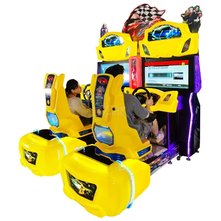 मनोरंजन आर्केड खेल सिक्का संचालित 3D कार रेसिंग खेल मशीन आगे बढ़ना आर्केड मशीन