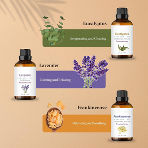 Ensemble d'huiles essentielles en marque propre 10ml*6 Huiles d'aromathérapie naturelles pures Eucalyptus Citronnelle Lavande <span class=keywords><strong>Orange</strong></span> Tea Tree Menthe poivrée - Product Image 2