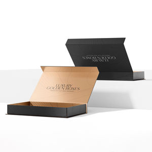 Özel Logo siyah manyetik hediye karton kutu UV kaplama geri dönüşümlü katlanır sert sert ambalaj kutuları mıknatıs kapaklı - Product Image 3