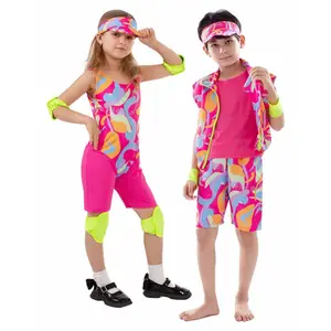 Halloween Doll Movie 2023 Cosplay Clothing Outfit 80s Tracksuit Kids Ken Costume for Boys Girls MCKG-004