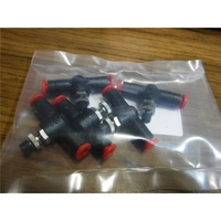 Cantidad: 5 Conectores Neumáticos Rectos de Control de Aire, 1/8 OD X 1/8", Conexión a Presión