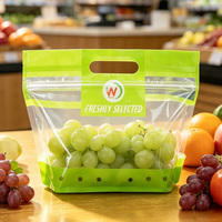 Op maat gemaakte ziplock zakken voor voedselverpakkingen, bedrukte plastic fruitverpakkingszakken voor druiven, hersluitbare ziplock zakken