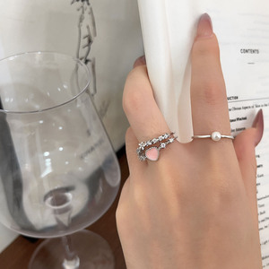 Yinruitai S925 Sterling Silver Heart <b>Open</b> <b>Ring</b> For Women Fashion Jewelry Gift Accessory - Product Image 2