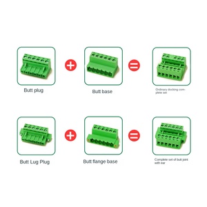 自動車用プラグイン端子ブロック2EDGRK/2EDGRKP-5.08-2スクリューグリーン銅コンタクト2.5A Max連続アンプ24-12AWG XLEPブランド - Product Image 2