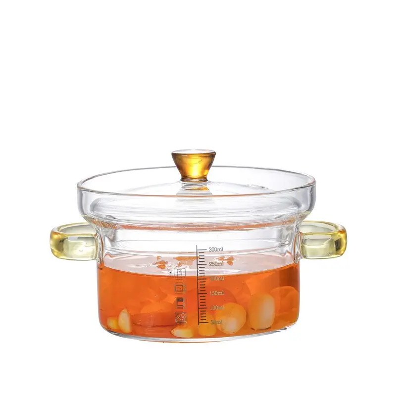 Baby Hoge Temperatuur Resistente Hoge Borosilicaat Glas Stoofpot Cup Gestoomde Kip Ei Soep Kom Met Schaal Kan Worden Magnetron