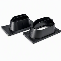Adaptateur diffuseur en plastique PP MA15D20 300x150 à 200 mm avec collier de conduit et double registre papillon