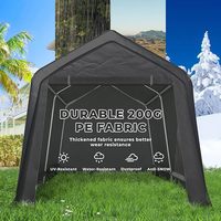 Abri d'auto robuste, abri de rangement avec cadre en métal, abri de garage portable pour vélos, motos, VTT et outils d'extérieur