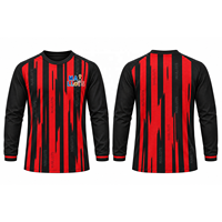 Maillot de football à manches longues pour hommes en vert matcha avec col rond pour les équipes de football à 5, maillot uniquement pour les commandes d'équipes