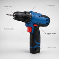 Perceuse à percussion sans fil OEM/ODM, sans balais, rechargeable, lithium-ion, ensemble de perceuses électriques portables à couple élevé pour le bricolage
