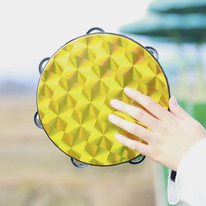 กลองมือออร์ฟ 8 นิ้ว กลองเลเซอร์หลากสีแบบสองแถว สำหรับการศึกษาและการเรียนรู้ - Product Image 3