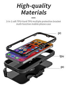 เคสโทรศัพท์มือถือแบบแข็งกันกระแทก,เคสโทรศัพท์แบบหนีบเข็มขัดใช้งานหนักสำหรับ <span class=keywords><strong>iPhone</strong></span> 13 Pro Max สำหรับ <span class=keywords><strong>iPhone</strong></span> 12 11 Pro <span class=keywords><strong>XS</strong></span> XR - Product Image 4