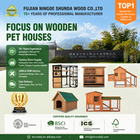 SDD007 Niche pour chien en bois personnalisée, écologique, imperméable, pour l'extérieur, avec toit ouvrant, pour toutes les saisons